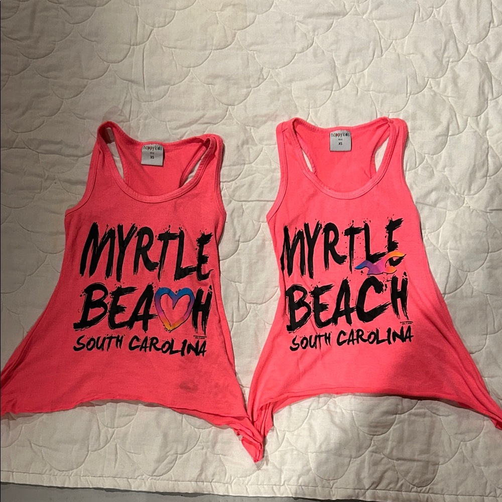 Myrtle Beach South Carolina Pink Tank Tops